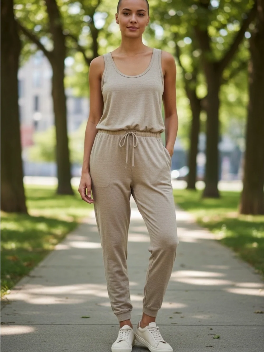 Free People Beach Drawstring Jumpsuit